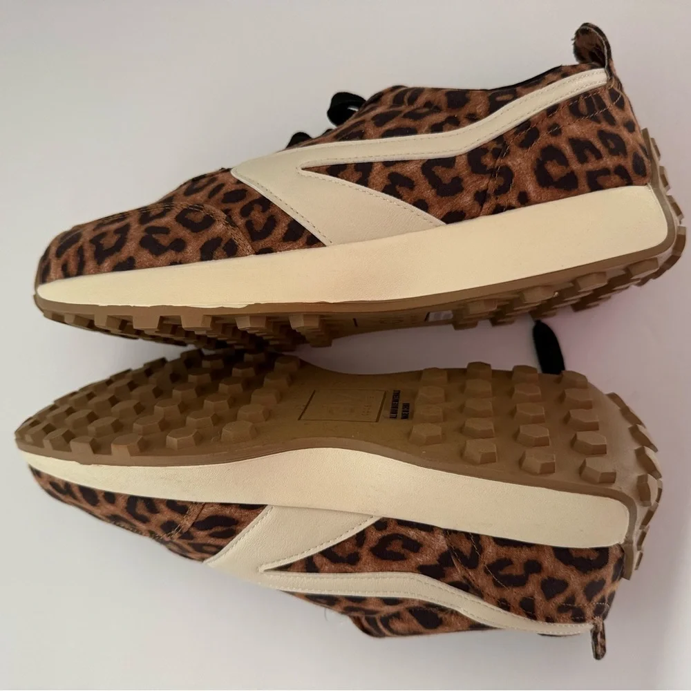 Dolce Vita Leopard Animal Print Platform Sneakers Shoes Women
